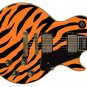 Guitar Skin Tiger Stripes black orange A Body Wrap Vinyl Sticker Decal