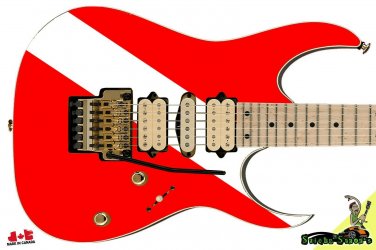 Guitar Skin Axe Wrap Diver Down Hard Rock Metal Guitar Gods Righty Electric 077