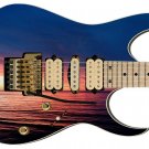 Guitar Skin Axe Wrap Re-skin Purple Peach Pink Sunset Night Sky 324