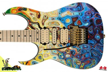 Guitar Skin Axe Wrap Re-skin Lefty Moments in Time 094