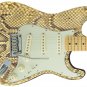 Guitar Skin Axe Vinyl Wrap Blonde Python Snake Reptile Right or Left Electric
