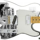 Guitar Skin Axe Wrap Re-skin Righty Electric City Scape Cliff Edge 042