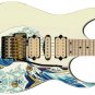 Japanese Art Waves White Caps and Ocean Blue Wave Guitar Skin 371