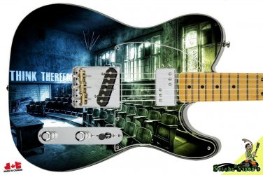 Guitar Skin Axe Wrap Re-skin Righty Electric Think Before the Classroom 032