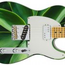 Guitar Skin Axe Wrap Re-skin Green Plant Leaf Budding Flower 344