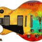 Guitar Skin Axe Wrap Re-skin Lefty Electric Pastel Oil Paint Fall 075