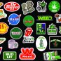 marijuana ganja pot weed bong herb stickers vinyl cut. small 1" X 1" Lot of 126