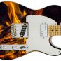 Guitar Skin Axe Wrap Re-skin Campfire Wood & It's Golden Flame Ashes 557
