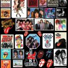 Rolling Stones Contour Cut Decal 42 Individual Tribute Sticker 50's - 2000's