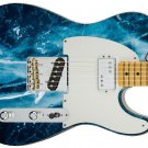 Guitar Skin Axe Wrap Re-skin Deep Water Lake Ice Crack Freeze 301