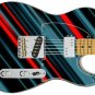 Guitar Skin Axe Wrap Re-skin Angled Lines in Red Black & Blue 533