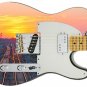 Guitar Skin Axe Wrap Re-skin Rail Cross Country Lines Sunset Train Ahead 553