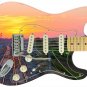 Guitar Skin Axe Wrap Re-skin Rail Cross Country Lines Sunset Train Ahead 553