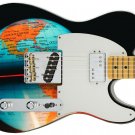 Guitar Skin Axe Wrap Re-skin Instrument World Globe Equator 588