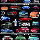 Mustang Muscle Cars Ford 60's - 2000's Vintage 5.0 Cobra 52 Vinyl cut stickers