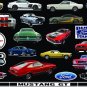 Mustang Muscle Cars Ford 60's - 2000's Vintage 5.0 Cobra 52 Vinyl cut stickers