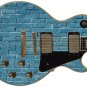 Guitar Skin Axe Wrap Re-skin Another Stone Blue Brick In The Wall 320