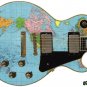 Guitar Skin Axe Wrap Re-Skin Standard World Globe Map Illustration 508