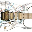 Guitar Skin Axe Wrap Re-skin Vinyl  Underground London Tube Map 800