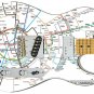 Guitar Skin Axe Wrap Re-skin Vinyl  Underground London Tube Map 800