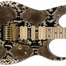 Guitar Skin Axe Wrap Re-skin Vinyl Dark Brown Rattle Snake Wild Skin 685