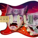 Guitar Skin Axe Wrap Re-skin Theatre of Pain Hard Rock Band Act Crue Left 177