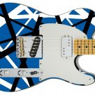 Guitar Skin Axe Wrap Hard Rock Metal Guitar God Blue Black White Stripes V.16 Guitar Skin Axe Wrap Hard Rock Metal Guitar God Blue Black White Stripes V.16