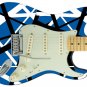 Guitar Skin Axe Wrap Hard Rock Metal Guitar God Blue Black White Stripes V.16