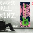 Showcase Skins Removable Wall Skinz Guitar Display RaspberryBlueberry Swirl 2150