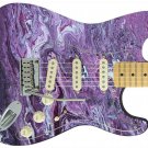 Guitar Skin Axe Wrap Re-skin Vinyl Blueberry Cheesecake Swirl 716