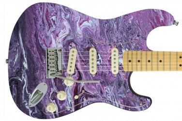 Guitar Skin Axe Wrap Re-skin Vinyl Blueberry Cheesecake Swirl 716