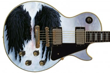 Guitar Skin Axe Wrap Re-skin Vinyl Black Wings 736