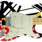 Hard Rock Metal Guitar God Pink Black White Stripes V.17 Guitar Skin Mash Up