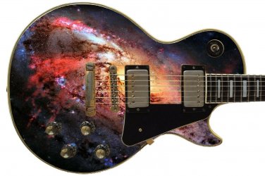 Guitar Skin Axe Wrap Re-skin Nebula 1 Red Burst 763