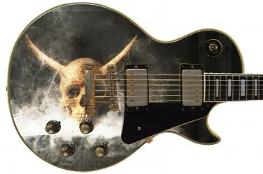 Guitar Skin Axe Wrap Re-skin Vinyl Devil Skull Horns 727