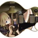 Guitar Skin Axe Wrap Re-Skin Cute Anime Girl Laying Down Chill GS 045