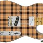 Guitar Skin Axe Wrap Re-skin Butterscotch Plaid 102