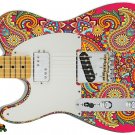 Guitar Skin Axe Wrap Re-skin Lefty Electric Guitar Skin Paisley Pink 085
