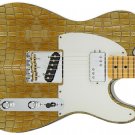 Guitar Skin Axe Wrap Re-skin Light Golden Turtle Shell Snake Skin 687