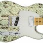 Guitar Skin Axe Wrap Re-skin Pistachio Light Green Snake Skin 682