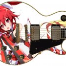 Guitar Skin Axe Wrap Re-skin Anime Girl with Sword Fight 697
