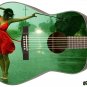 Guitar Skin Righty Acoustic Guitar Skin Lady In Red 076