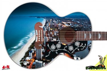 Guitar Skin Righty Jumbo Acoustic Guitar Skin Miami Vice Nights 071
