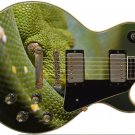 Guitar Skin Axe Wrap Re-skin Green Tree Python Snake Yellow Eyes 675