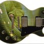 Guitar Skin Axe Wrap Re-skin Green Tree Python Snake Yellow Eyes 675