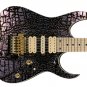 Guitar Skin Axe Wrap Re-Skin Old Tree Bark Petrified Burned Black Hue  GS 025