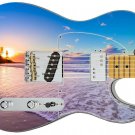 Guitar Skin Axe Wrap Re-skin Vinyl Electric Resort Paradise Bay 809