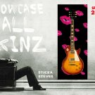 Guitar Display Wall Skinz Showcase Skins Décor Panes - Hot Pink Lips 2045