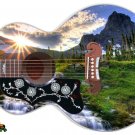 Guitar Skin Axe Wrap Re-skin Vinyl Decal DIY Lefty Jumbo Acoustic  River Run 053