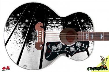 Guitar Skin Axe Wrap Re-skin Vinyl Decal Righty Jumbo Acoustic Deck Rain 067